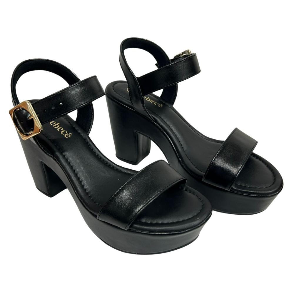 SANDÁLIA BEBECÊ SALTO MÉDIO REF:T5118-188 FEMININO Preto 3