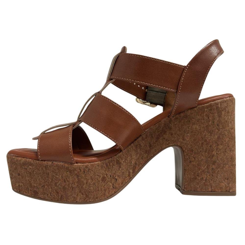 SANDÁLIA BEBECÊ SALTO BLOCO REF:T5119-054 FEMININO Marrom 2