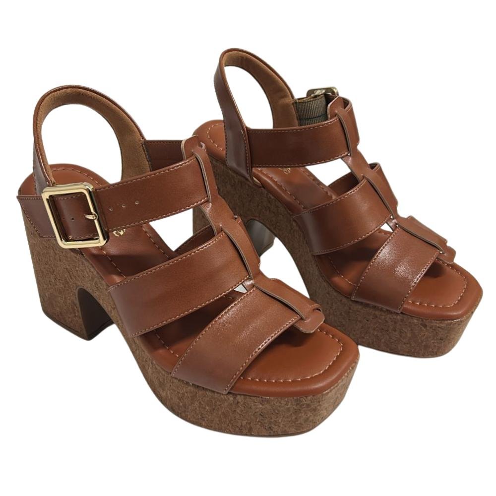 SANDÁLIA BEBECÊ SALTO BLOCO REF:T5119-054 FEMININO Marrom 3