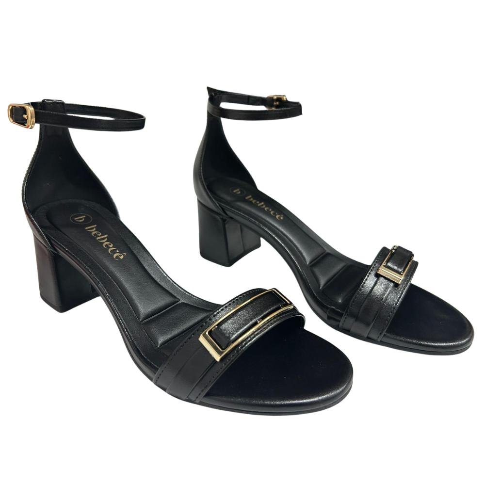 SANDÁLIA BEBECÊ SALTO MÉDIO REF:T5280-263 FEMININO Preto 3