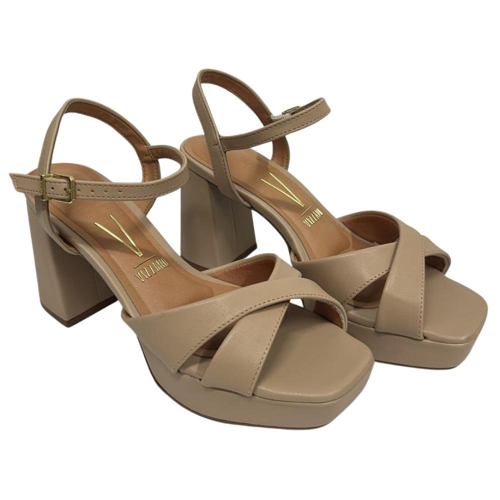 SANDÁLIA VIZZANO SALTO BLOCO REF: 6472.204 FEMININO Bege 3