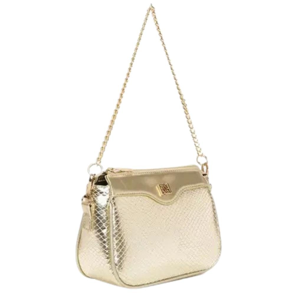 BOLSA RAFITTHY ALÇA DUPLA REF:28.16329 FEMININO Dourado 2