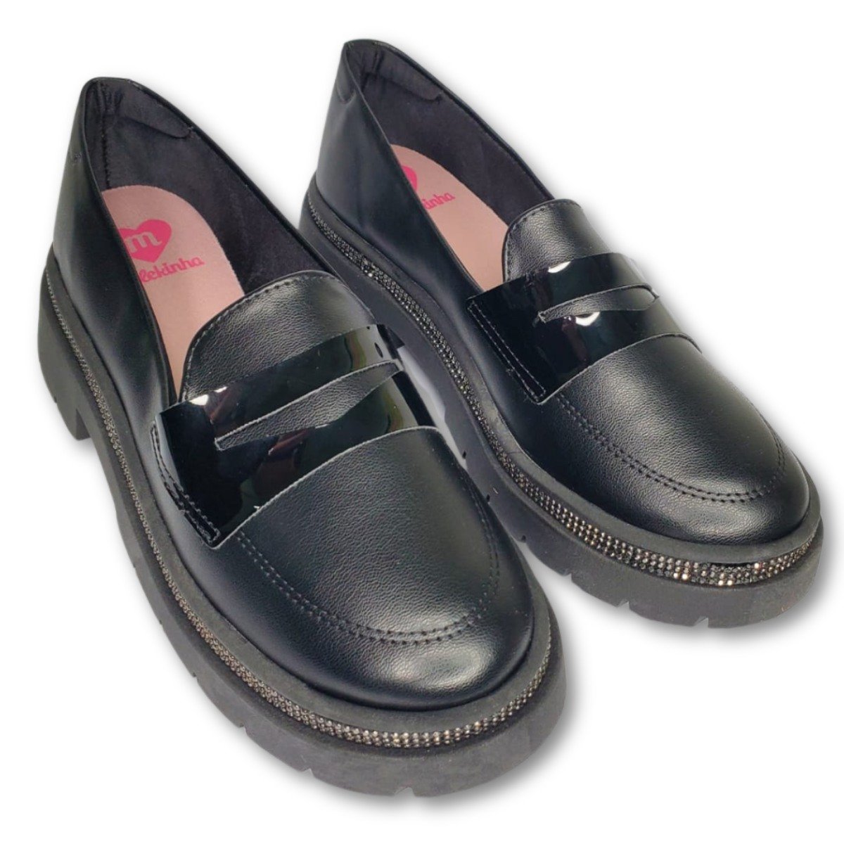 Sapato Molekinha Feminino Infantil 2576.201 Napa Turim Preto Preto 5