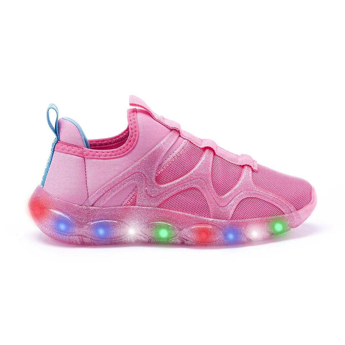 Tenis Infantil Feminino Bubble Led com Luzinha Led Menina Rosa 1