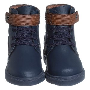 Bota Infantil Masculina Coturno Botinha Meninos Confortavel Azul 3