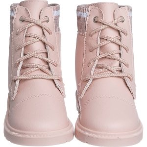 Bota Infantil Feminina Coturno Botinha Meninas Confortavel Rosa 3