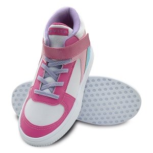 Tenis Infantil Feminino Vitz Cano Alto Botinha Recortes Pink Rosa 4