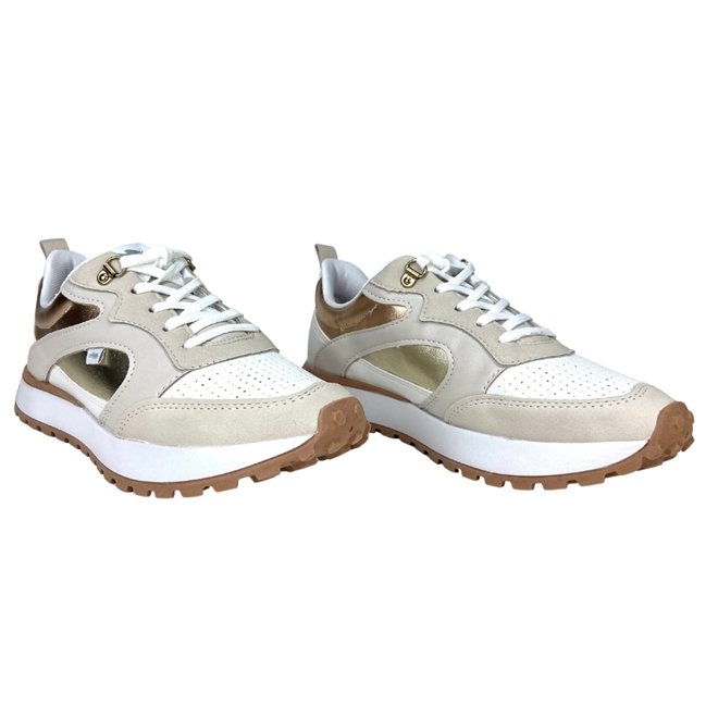 Tênis Dakota Coniglio Porcelana Almeria White Metal Champagne/Rose Feminino Bege 2