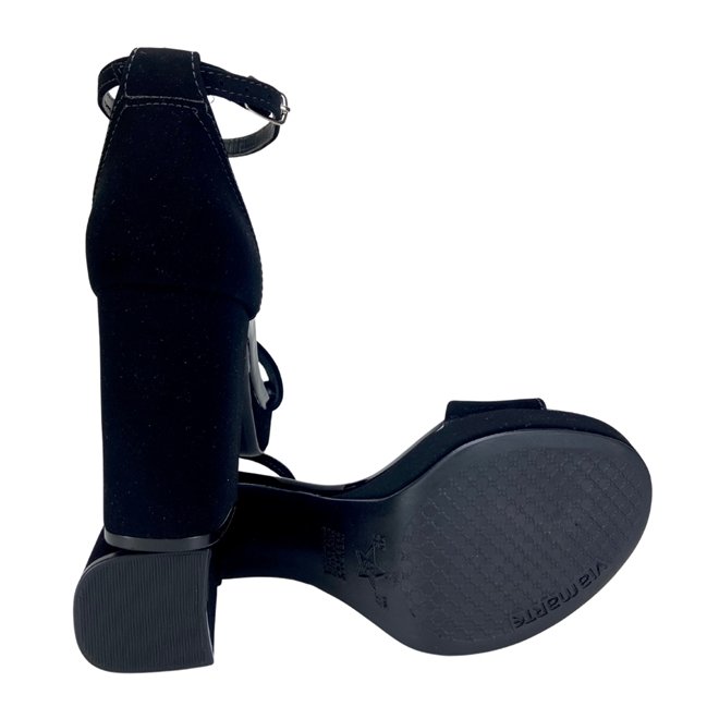 Sandália Via Marte Preto Nobuck/Verniz Feminina Preto 3