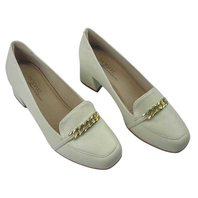 Sapato Modare Napa Floather Nature Creme Feminino Bege 2