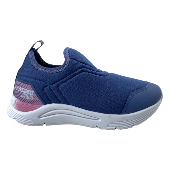 Tênis Klin New Sport Infantil Chumbo/Rosa Feminino Azul 1