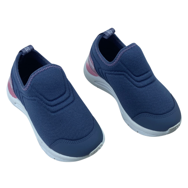 Tênis Klin New Sport Infantil Chumbo/Rosa Feminino Azul 2