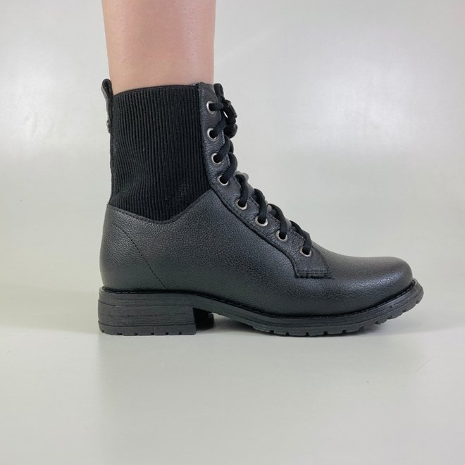 Bota Coturno Opion Cano Médio Preto Feminina Preto 1