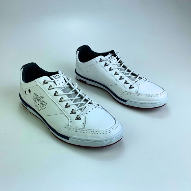 Sapatênis Pegada Napa Soft Branco/Nobuck Marinho Masculino Branco 2