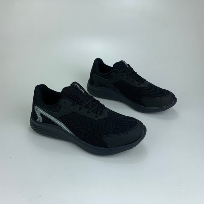 SAPATO CASUAL MASC.DE USO COMUM C/SOLA SINT.CABEDAL TEXTIL PRETO 01 PRETO Preto 2