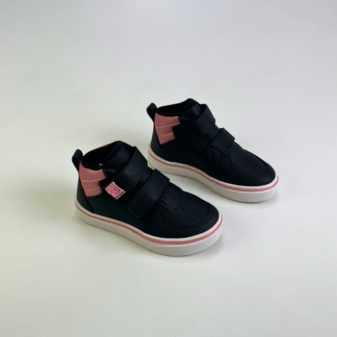 Tênis Klin Freestyle Mini Preto/Rosa Metalizado Feminino Preto 2