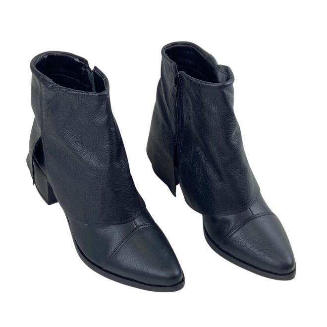 Bota Opion Couro Bovino Preto Feminina Preto 2