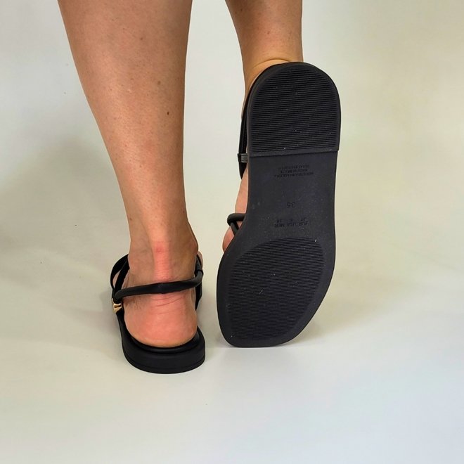 Sandália Bebecê Napa Comfy Preto Feminina Preto 3