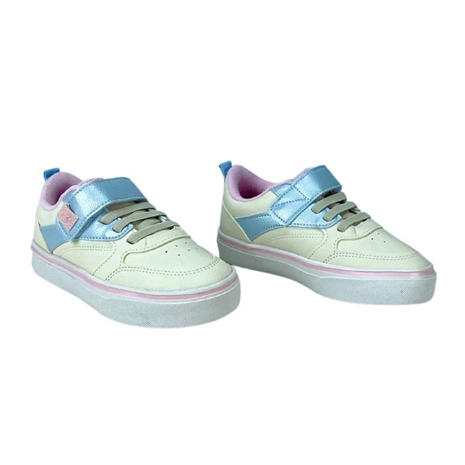 Tênis Klin Freestyle Mini Off White/Azul Candy/Metalizado Rosa Claro Branco 2