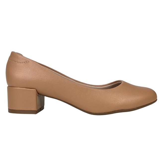Sapato Beira Rio Napa Turim Nude Feminino Bege 1