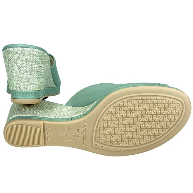 Tamanco Piccadilly Joanete Menta Napa Stretch Soft Feminino Verde 3