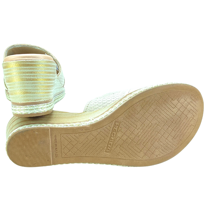 Tamanco Pegada Burnished Creme Feminino Bege 3