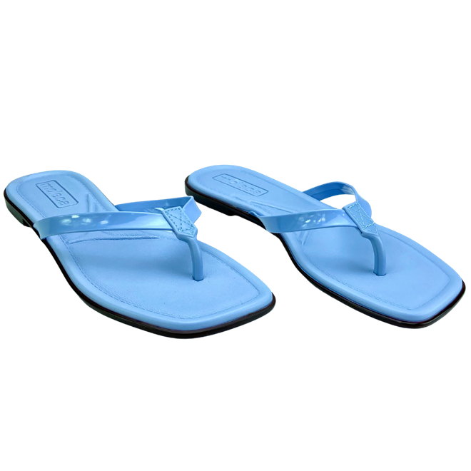 Rasteira Moleca Verniz Fresh Neo Jeans Feminina Azul 2