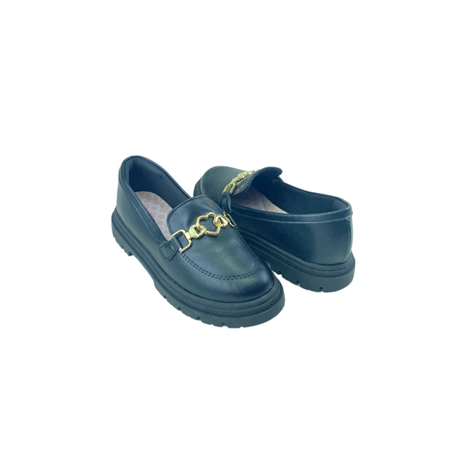 Sapato Molekinha Mocassim Napa Turim Infantil Preto Feminino Preto 2