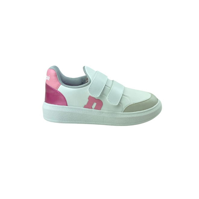 Tênis Novopé Sintético Branco/Cinza/Rosa/Pink Feminino Branco 1