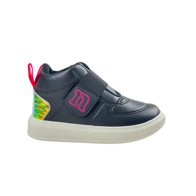 Bota Novopé Preto/Holog Off White Infantil Feminina Preto 1