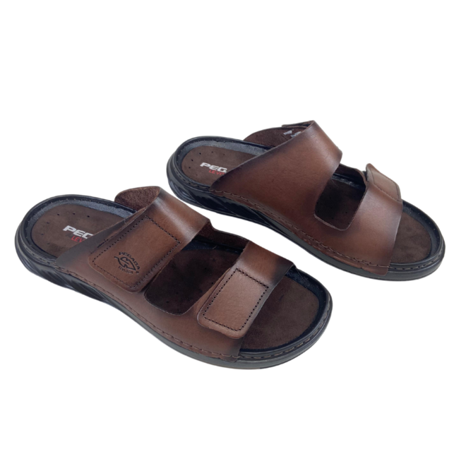 Chinelo Pegada Anilina Pinhão Masculino Marrom 2