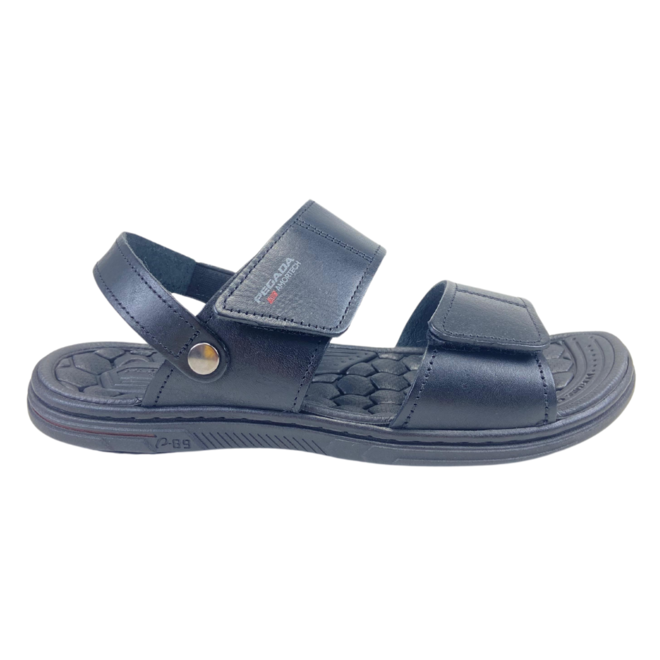 Sandália Pegada Anilina Preto Masculina Preto 1