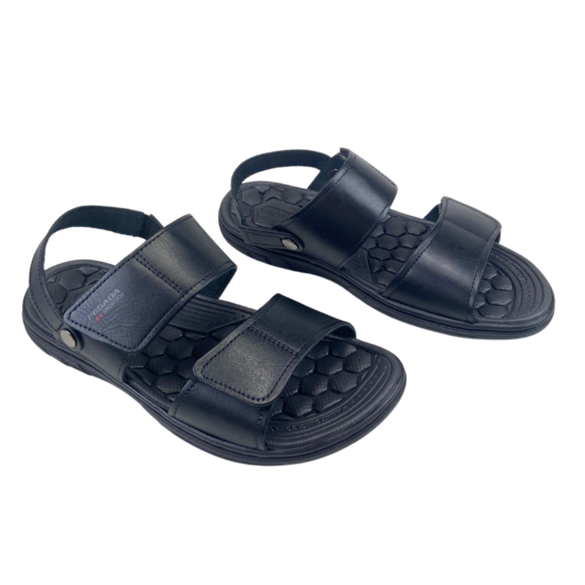 Sandália Pegada Anilina Preto Masculina Preto 2