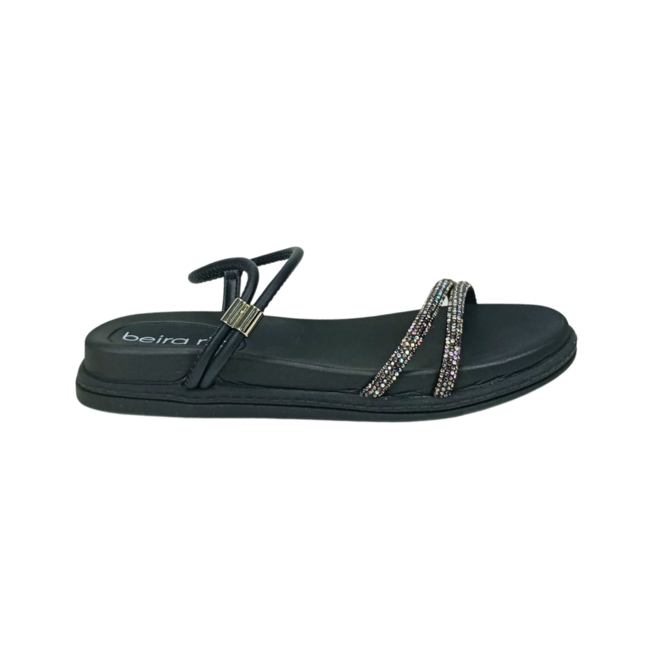 Sandália Beira Rio Preto/Grafite/Aurora Boreal Feminina Preto 1