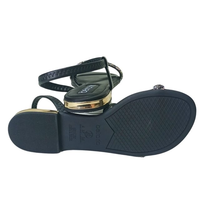 Sandália Beira Rio Preto/Grafite/Aurora Boreal Feminina Preto 3