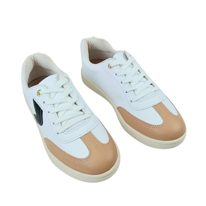 Tênis Casual Beira Rio Floather Branco/Bege/Preto Feminino Branco 2