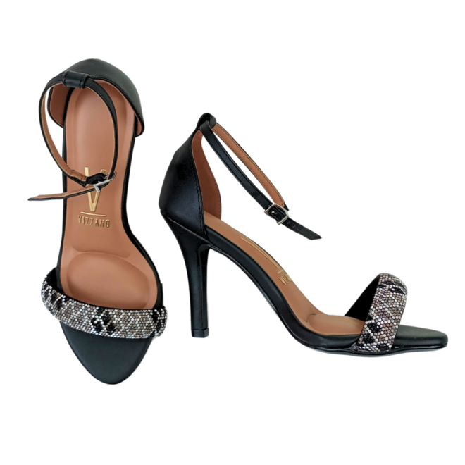 Sandália Vizzano Preto/Jet-Cristal/Black Diamond Feminina Preto 3