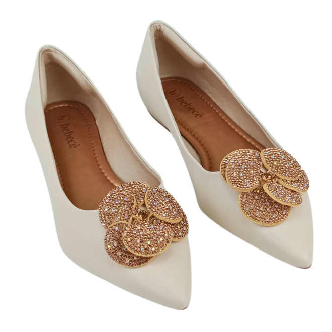 Sapatilha Bebecê Napa Singapura Aveia Feminina Bege 2