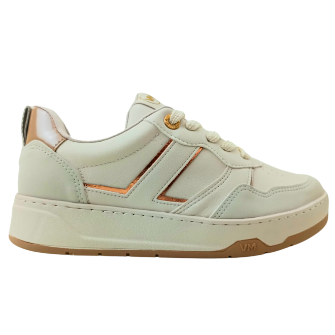 Tênis Via Marte Nobuck Gelo/Marfim/Creme/Rouge Feminino Bege 1
