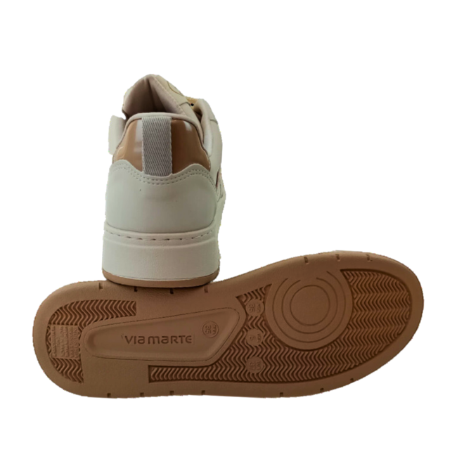 Tênis Via Marte Nobuck Gelo/Marfim/Creme/Rouge Feminino Bege 4