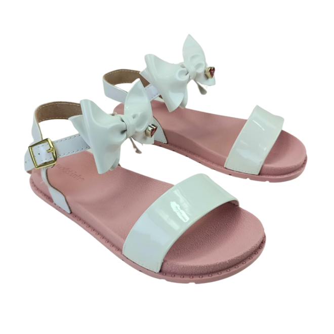 Sandália Molekinha Verniz Premium Branco Menina Branco 2