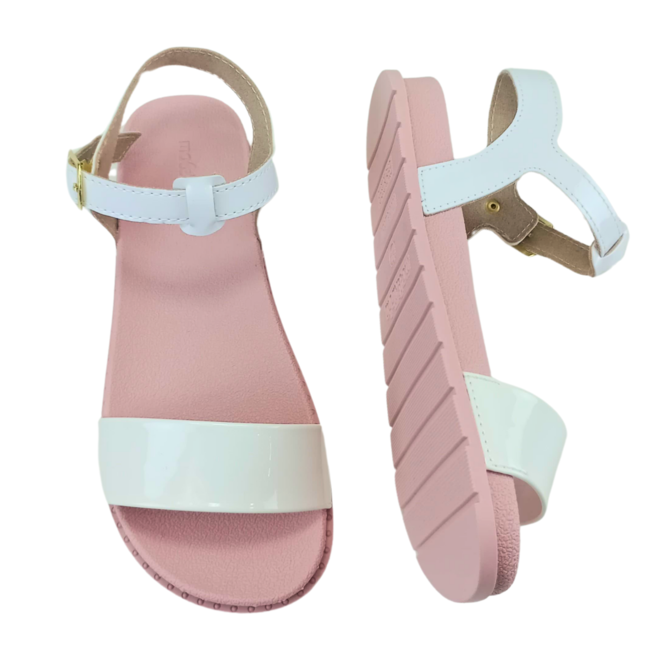 Sandália Molekinha Verniz Premium Branco Menina Branco 3