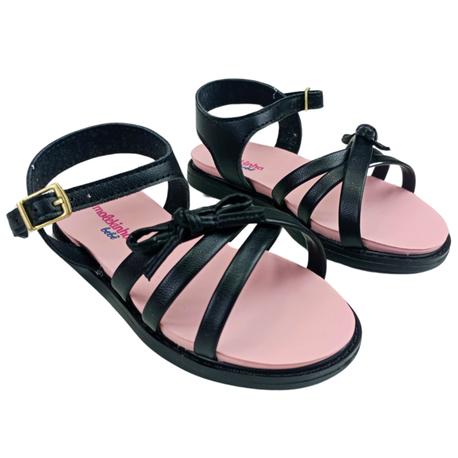 Sandália Molekinha Napa Turim Preto Infantil Menina Preto 2
