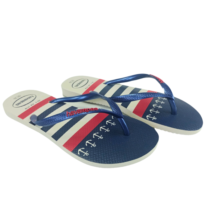 Chinelo Havaianas Slim Nautical Bege Palha/Rose Gold Feminino Bege 2