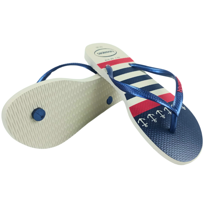 Chinelo Havaianas Slim Nautical Bege Palha/Rose Gold Feminino Bege 4