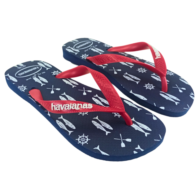 Chinelo Havaianas Top Nautical Marinho/Vermelho Masculino Azul 2