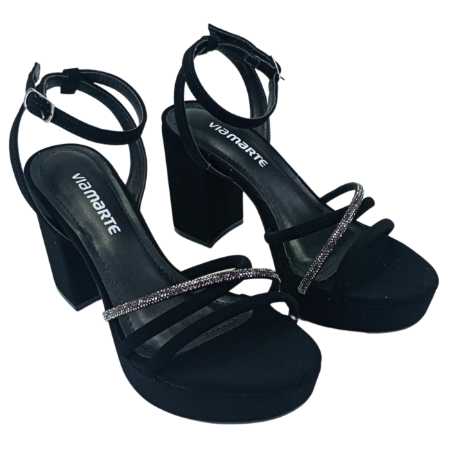 Sandália Via Marte Nobuck Preto Feminina Preto 2