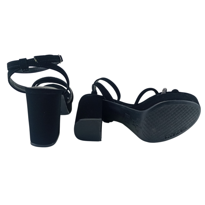 Sandália Via Marte Nobuck Preto Feminina Preto 4