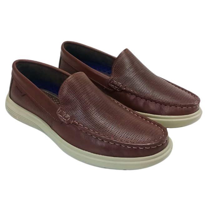 Sapato Mocassim Pegada Anilina Pinhão/Brown Masculino Marrom 2