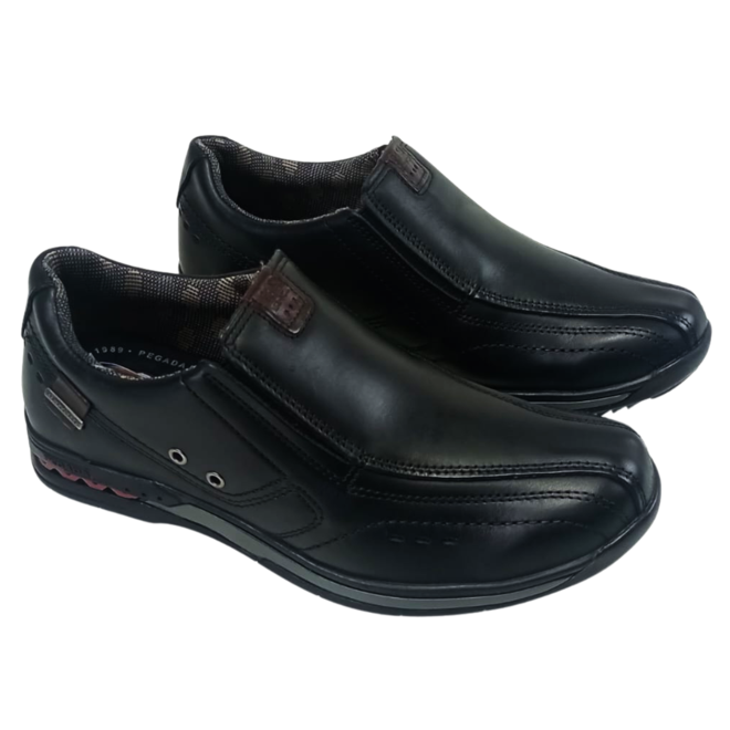 Sapatênis Pegada Anilina Preto/Washed Bordo Masculino Preto 2